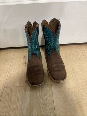 Ariat Kids Brown & Blue Western Cowboy Boots